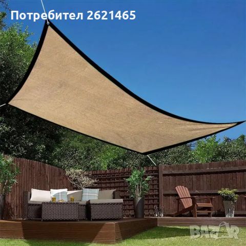 Тента - сенник с плътна сянка за вашата градина, тераса, басейн 3х4м, снимка 2 - Градински мебели, декорация  - 45845081