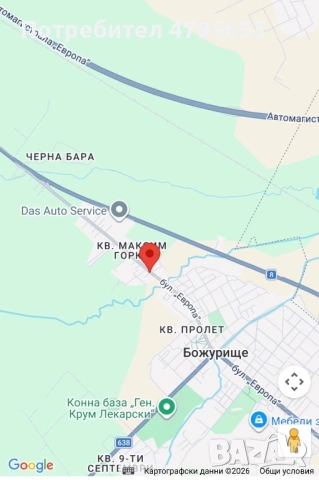 Парцел 1 123 кв м гр. Божурище бул. Европа в регулация с ток вода и газ. Нов жилищен квартал, снимка 4 - Парцели - 54180061