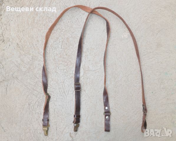 Кожени презрамки за сержантски колани БНА 2 бр., снимка 1 - Антикварни и старинни предмети - 45825196