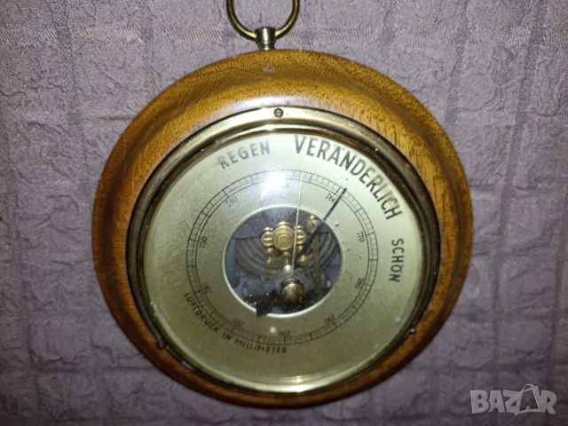 Старинен немски барометър , снимка 1 - Антикварни и старинни предмети - 45664111
