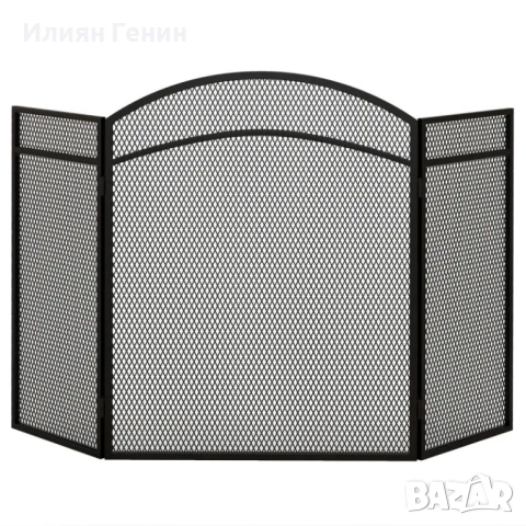 HOMCOM Защитен панел за камина, Сгъваем, С покритие