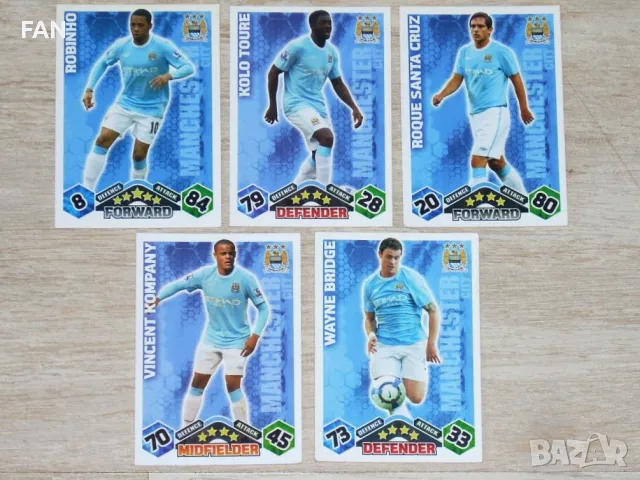 Комплект от 100 бр. футболни карти МАЧ АТАКС от Висшата лига 2009/10 Манчестър Сити, Челси, Ливърпул, снимка 5 - Фен артикули - 40562928