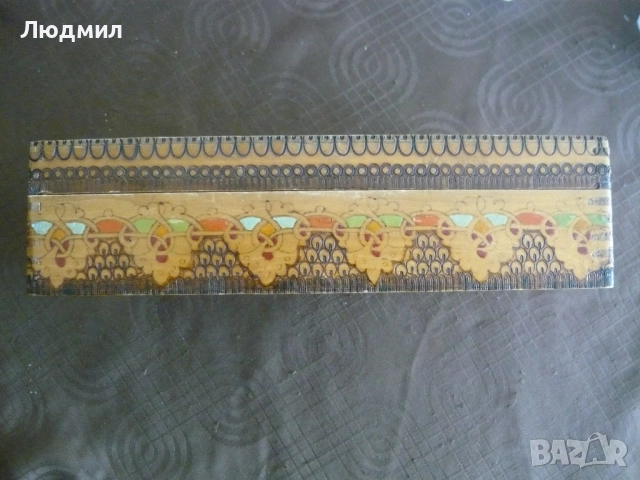 Стара пирографирана дървена кутия, снимка 2 - Декорация за дома - 52210519