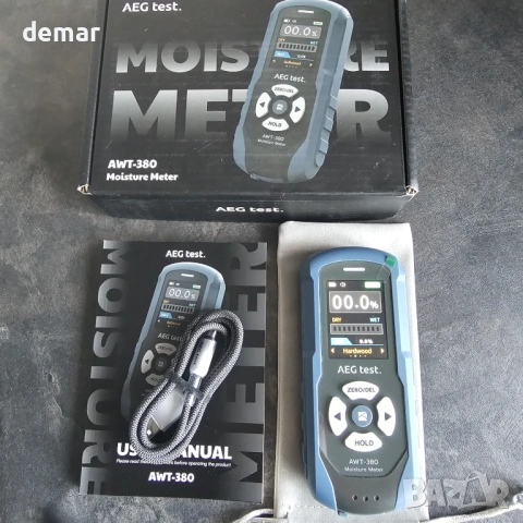AWT-380 Акумулаторен безщифтов влагомер за дърво, гипсокартон и зидария, снимка 8 - Други стоки за дома - 53647621