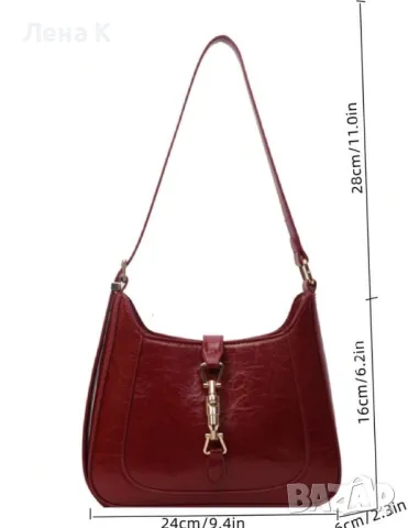 Дамска чанта бордо, снимка 3 - Чанти - 50319551