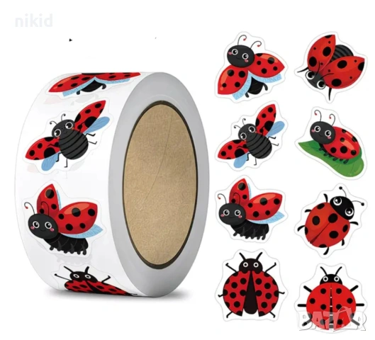 100 бр Калинка калинки различни самозалепващи лепенки стикери за ръчна изработка за подарък, снимка 2 - Други - 47521477