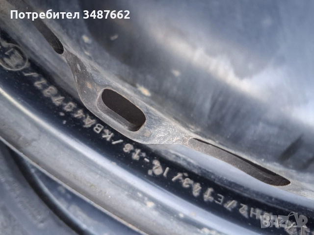 15цола метални за VW Audi 5×100 6J ×15 ет43 ц.57.1мм , снимка 6 - Гуми и джанти - 52722109