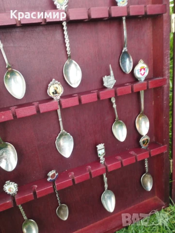 Дървена стойка за КОЛЕКЦИЯ лъжички./ПРОДАВА СЕ БЕЗ ЛЪЖИЧКИТЕ/, снимка 10 - Антикварни и старинни предмети - 51286872