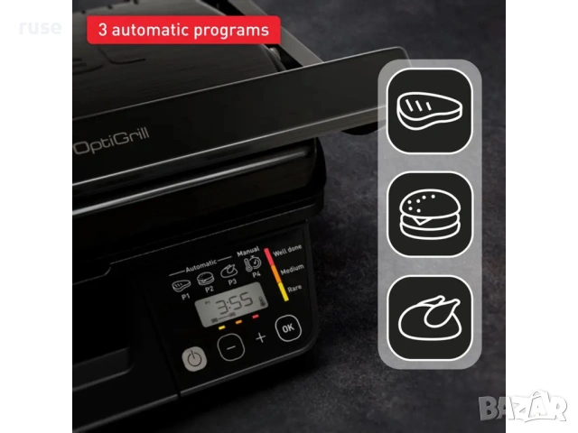 НОВИ! Грил скара TEFAL Optigrill GC7P0810 2000W 3 автоматични програми , снимка 11 - Скари - 54144759