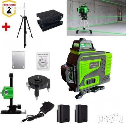 4D Лазерен Нивелир с 16 Линии (Четири Точков), Самонивелиращ се