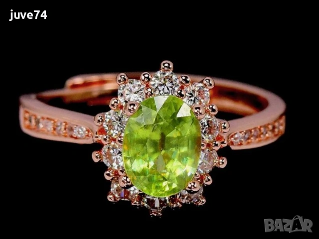 СРЕБЪРЕН ПРЪСТЕН С ТИТАНИТ (БРАЗИЛИЯ)