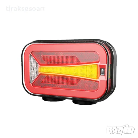 12V 24V Комплект Безжични LED Диодни стопове за ремарке каравана 16 см, снимка 2 - Аксесоари и консумативи - 49942214