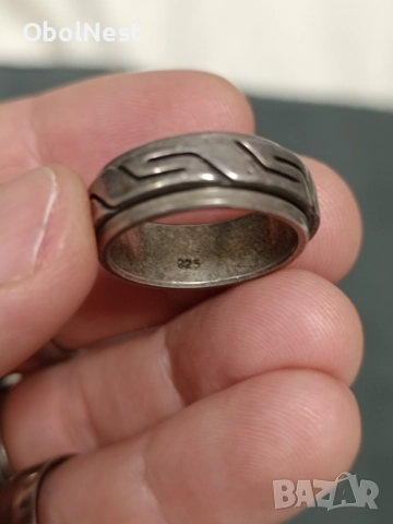 Комплект мъжки пръстени - сребро 925, титан и неръждаема стомана, снимка 10 - Пръстени - 52367470