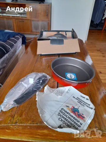 Стар емайлиран,тефлониран тиган, снимка 2 - Други ценни предмети - 50316707