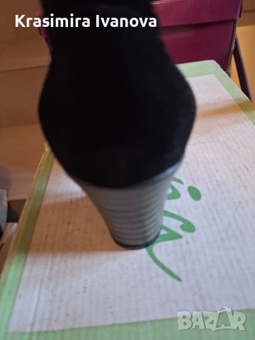 нови обувки естествен велур черен , снимка 4 - Дамски ежедневни обувки - 54209632