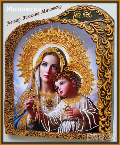 Богородица с Младенеца, снимка 2 - Икони - 50615564