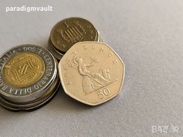 Монета - Великобритания - 50 пенса | 1997г.