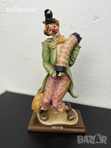 Статуетка на клоун Джузепе Армани с акордеон. №7413, снимка 10 - Колекции - 51910997
