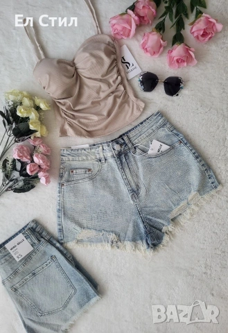 ⚜️Дамски къси дънки с камъчета  21 €, снимка 3 - Дънки - 53979275