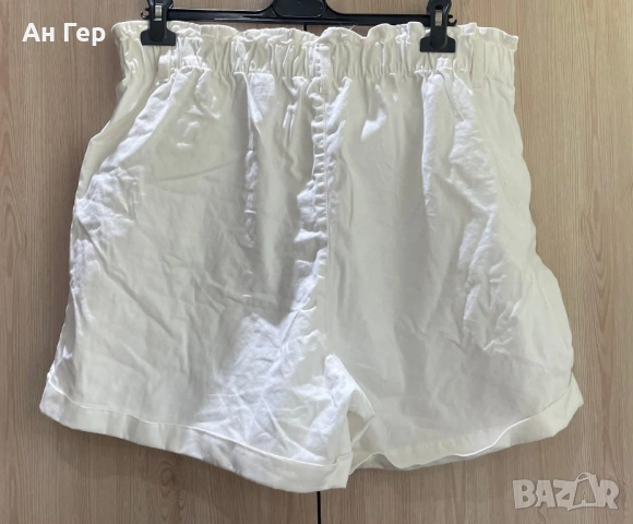 Къси пантелони бели H&M xl, снимка 2 - Къси панталони и бермуди - 53797477