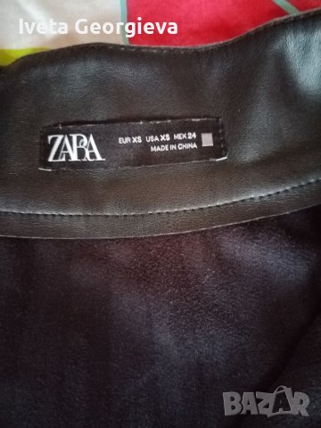 кожена пола Zara , снимка 3 - Поли - 45296715