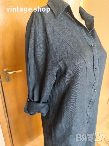 Черна ленена туника Escada Sport, размер S, снимка 7 - Туники - 54099206