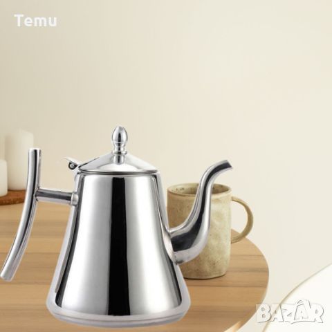 Красив чайник от неръждаема стомана в комплект със специално пригодена за дизайна цетка за чай. 🔥 Из, снимка 9 - Други - 46433150