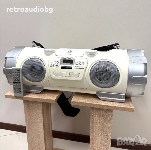 🔉Колекционерски радио CD бумбокс JVC RV-NB20W + дистанционно управление🔉