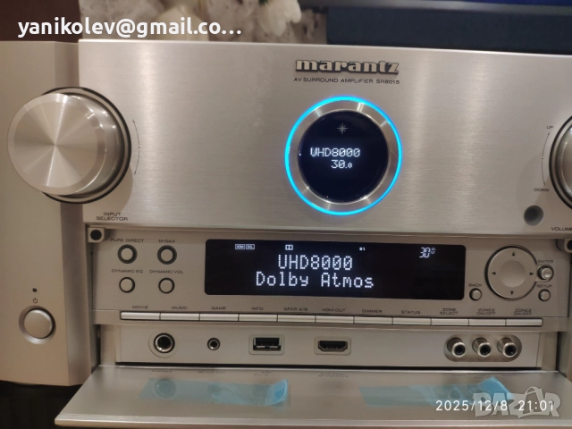 Аудио-видео съраунд усилвател Marantz SR8015, снимка 3 - Ресийвъри, усилватели, смесителни пултове - 50867243