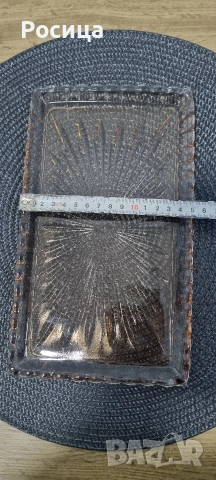 Старовремско стъклено плато, снимка 2 - Чинии - 53968169