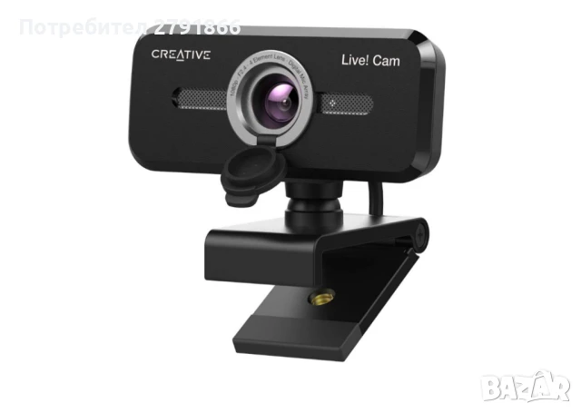 Creative Live! Cam Sync 1080p V2 Full HD широкоъгълна USB уеб камера, снимка 3 - Камери - 51119142