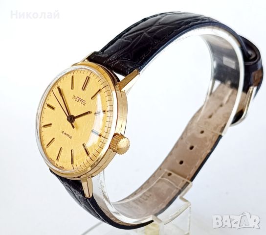 Wostok Восток - позлатен мъжки часовник с ръчно навиване , снимка 2 - Мъжки - 46278611