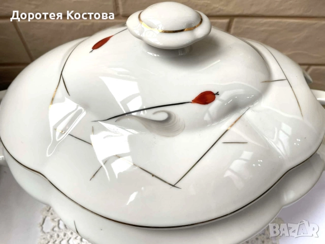 Красив голям и стар български супник на Изида , снимка 10 - Антикварни и старинни предмети - 52694562