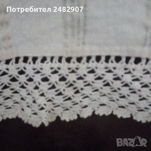 Ленен чаршаф с дантела, снимка 2 - Спално бельо - 52225394
