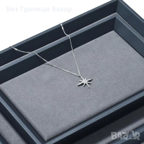 Нова Кожена поставка за бижута часовник органайзер синя 30x23 см табла, снимка 6 - Други стоки за дома - 53843271