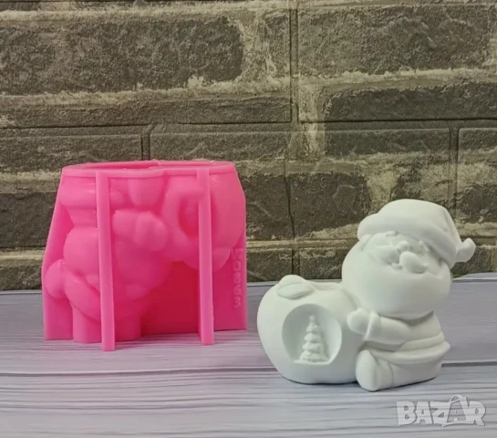 Молд кашпа дядо Коледа с ябълка , снимка 5 - Форми - 50741681