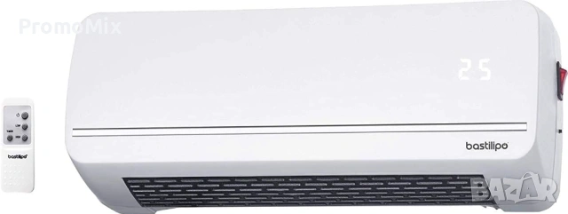 Електрическа печка Bastilipo CS-2000 2000 W духалка с Керамичен нагревател отоплител за стена, снимка 2 - Отоплителни печки - 53164077