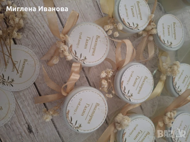 подаръчета за гости / бурканчета със свещ , снимка 2 - Други - 50471612
