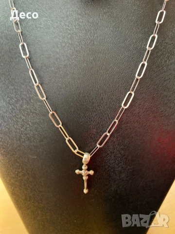 Сребърен синджир, снимка 2 - Колиета, медальони, синджири - 54192683