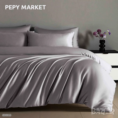 Луксозен комплект от висококачествен памучен сатен Комплектът е от 4 части и съдържа: 1 бр. долен ча, снимка 17 - Спално бельо - 51434547