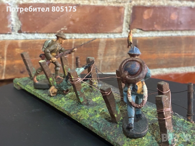 Стари фигурки войници .диорама.Elastolin , Lineol, снимка 2 - Колекции - 53613573