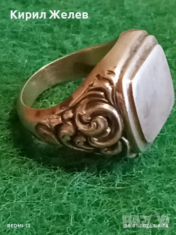 Винтидж класически модел сребърен пръстен орнаментиран майсторска ръчна изработка 12345, снимка 4 - Пръстени - 52982531