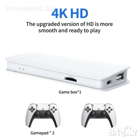 Ретро Игрова Конзола Game Stick М15 4K с 30,000 Вградени Игри и Безжични Джойстици, снимка 3 - Други игри и конзоли - 52494043