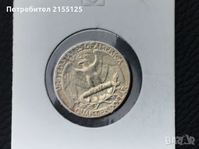 Сащ 1/4 сребърен долар 1964 г., снимка 2 - Нумизматика и бонистика - 54028911