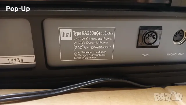 DUAL KA 230 DUAL 1218, снимка 11 - Грамофони - 47449374