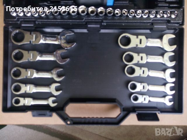 GEARWRENCH къси кухи вложки БИТОВЕ удължители Гаечни ключове подвижна глава тресчотка 60 части, снимка 4 - Куфари с инструменти - 45700468