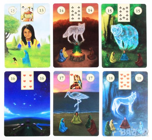 Ленорман карти:Tanis Lenormand & Pagan Lenormand & Fairytale Lenormand, снимка 12 - Карти за игра - 45283447