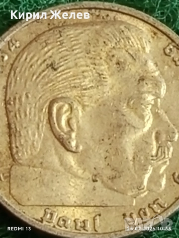 Сребърна монета 2 райхсмарки 1939г. Германия Трети Райх с Свастика за КОЛЕКЦИОНЕРИ 12678, снимка 9 - Нумизматика и бонистика - 53615104