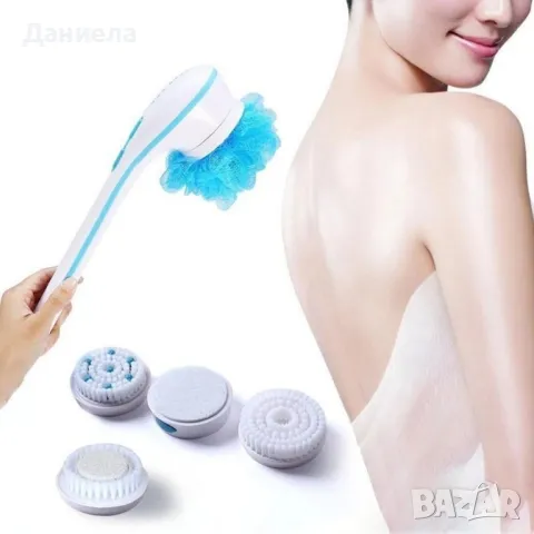 Масажираща ексфолираща врибрираща душ-четка за тяло с 5 приставки , снимка 2 - Други - 49784574