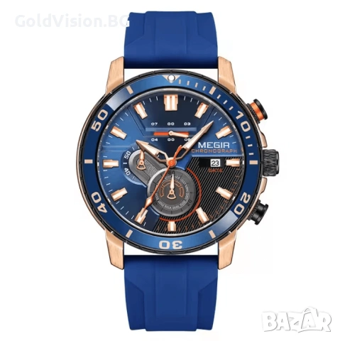 MEGIR 2224 Blue – мъжки хронограф с модерен дизайн